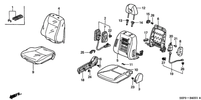 Front Seat (R.) for 2001 Honda Civic #0