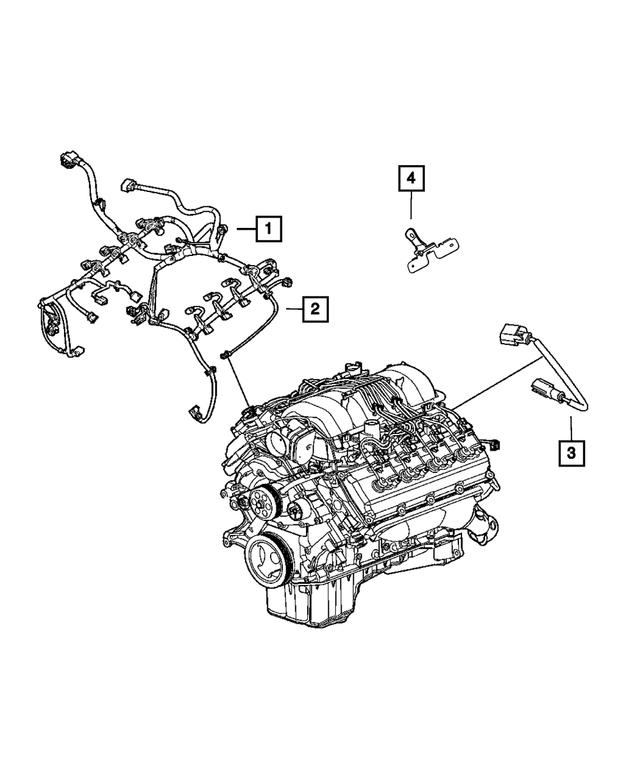 68053301AA - Electrical: Engine Wiring Bracket for Mopar Image image