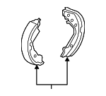 43155S6AJ03 - Brakes: Brake Shoes for Honda: Civic Image