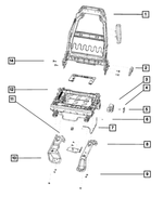 1QK621X9AA - Interior Trim: Front Seat Lift Handle for Jeep: Wrangler, Wrangler JK Image