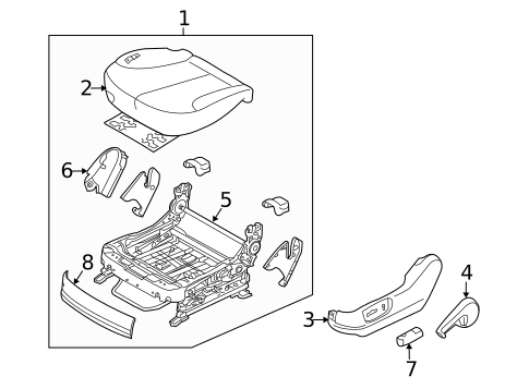 Front Seat Components for 2009 Kia Optima #0