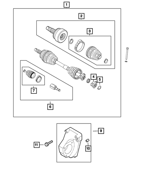 Front Axle Drive Shafts for 2019 Jeep Renegade #0