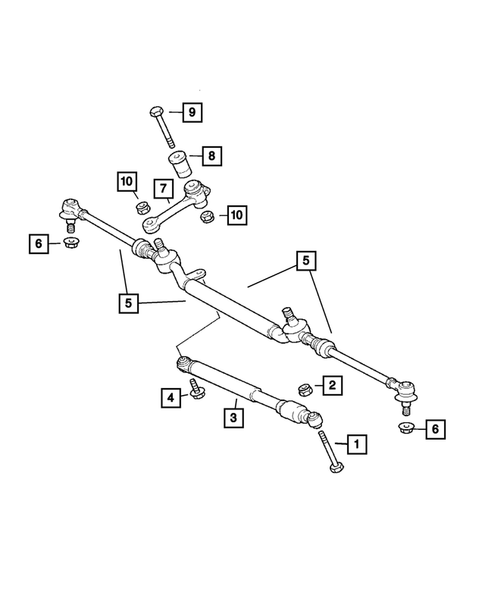 Steering Linkage, and Steering Shock for 2008 Chrysler Crossfire #0
