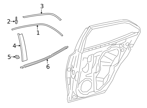Exterior Trim - Rear Door for 2025 Toyota Corolla #1
