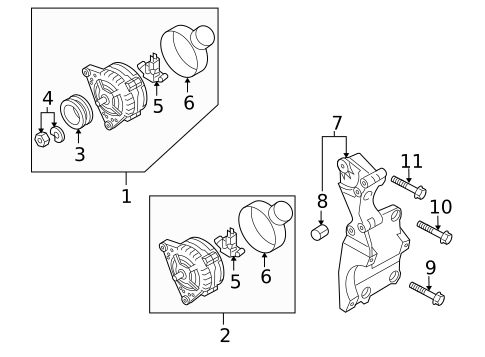 Alternator for 2011 Volkswagen Jetta #1
