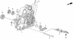 23225PH0000 - Transmission - Automatic: PLATE, OIL GUIDE for Honda Image