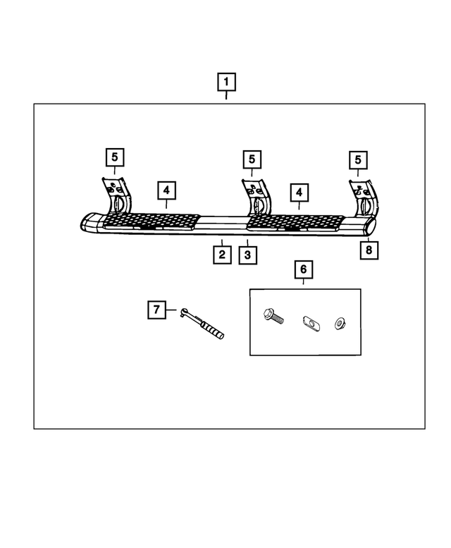 68199283AC - Mopar Accessories - Component Parts: Side Step, Left for Mopar Image