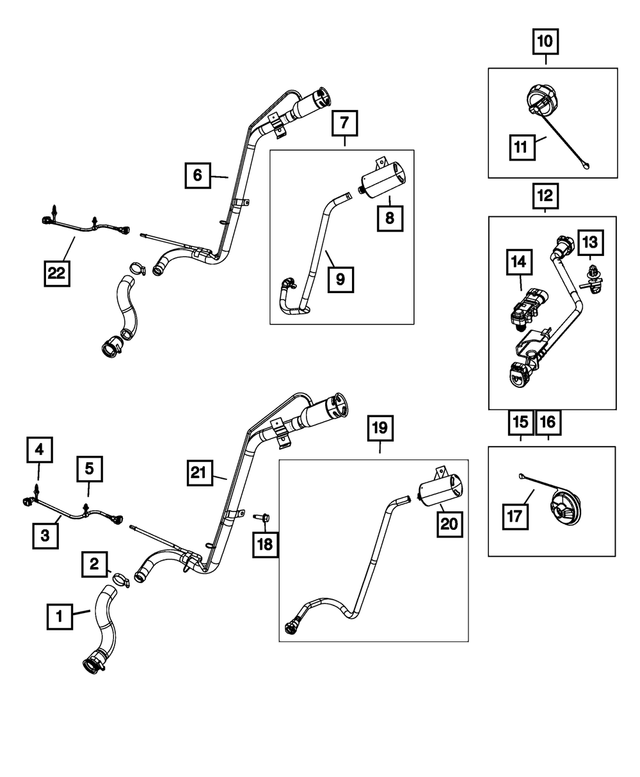 68200548AA - Fuel: Fuel Vapor Recirculation Tube for Mopar Image
