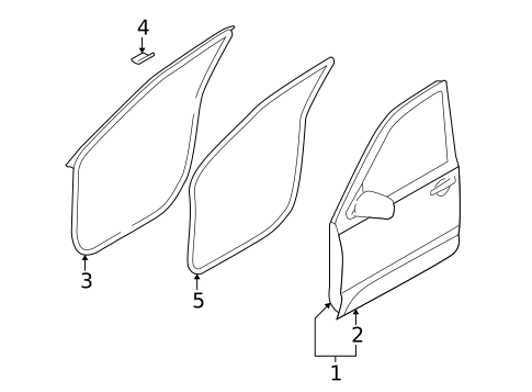 Door & Components for 2009 Kia Borrego #1