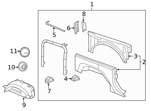 Quarter Panel & Components for 2018 Jeep Wrangler JK #0
