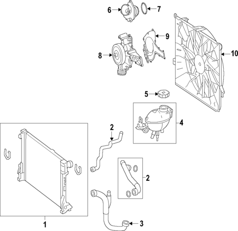 Cooling System for 2013 Mercedes-Benz S350 #3