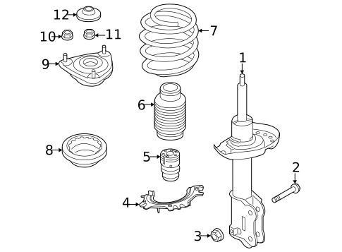 Struts & Components for 2023 Kia Niro EV #0