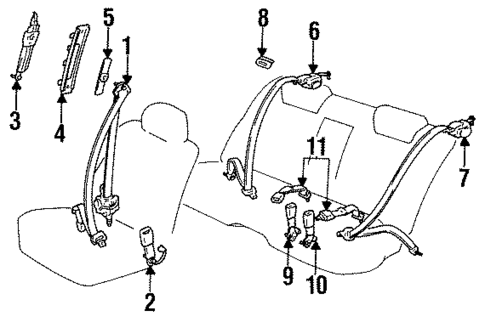 Front Seat Belts for 1993 Lexus GS300 #0