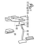 56045044AD - Service Brakes: Brake Lamp Switch Bracket for Dodge: Ram 1500, Ram 2500, Ram 3500 Image