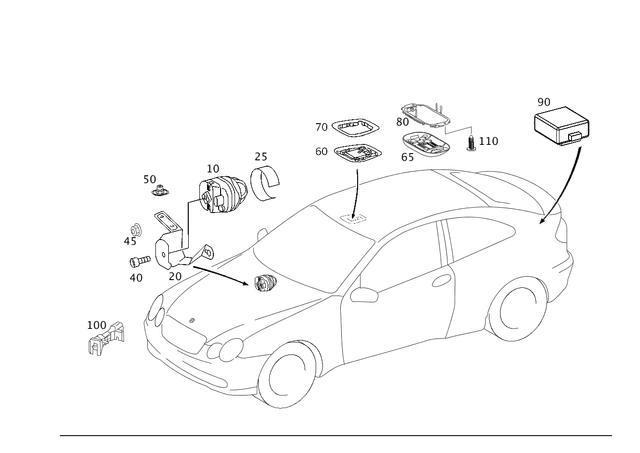 2038220214 - Electrical System: Holder for Mercedes-Benz Image image