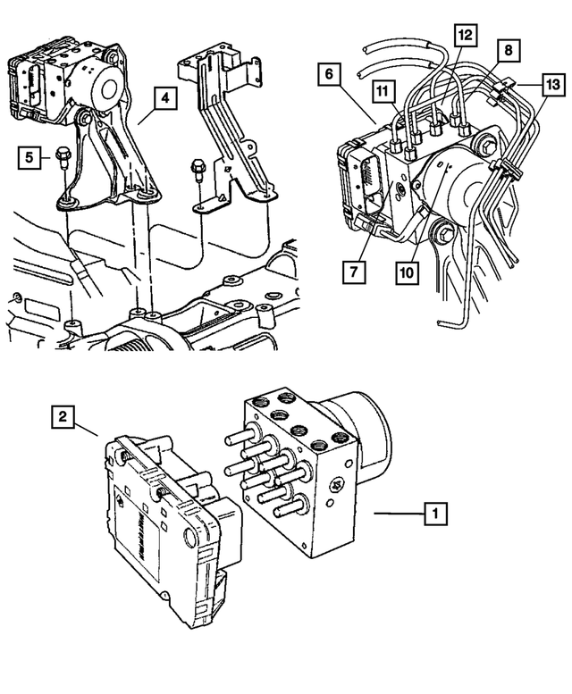 5142247AA - Service Brakes: Hydraulic Control Unit Bracket for Mopar Image