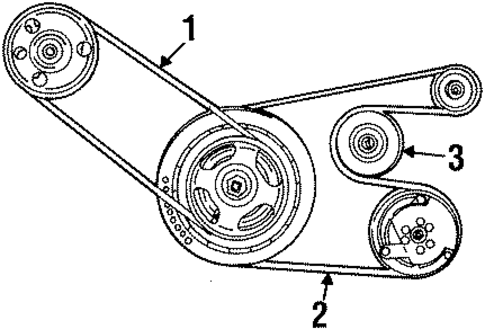 Belts & Pulleys for 1998 Dodge Caravan #0