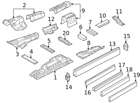 Floor & Rails for 2012 Audi A8 Quattro #0