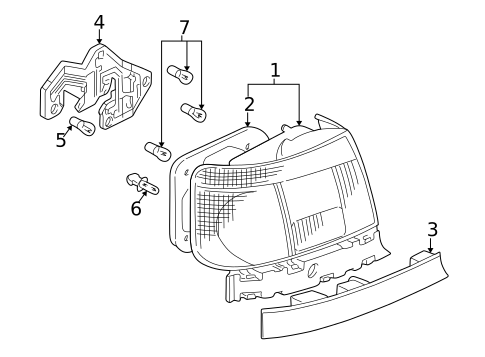 Tail Lamps for 1997 Audi A4 #0