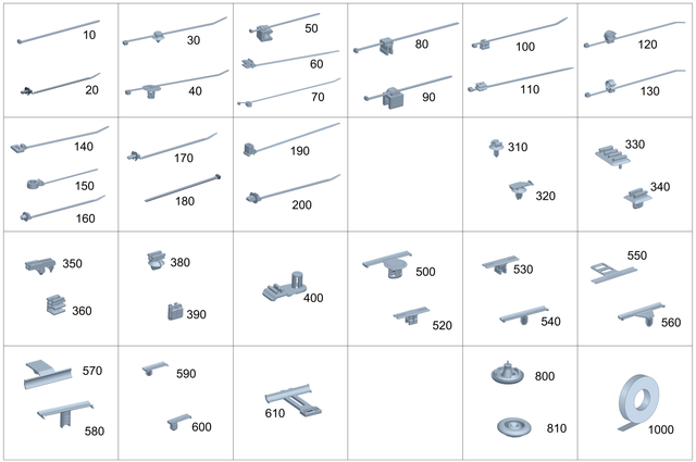 9952994 - Electrical Equipment and Instruments: Cable Tie for Mercedes-Benz: 350SD, AMG GT 43, AMG GT 55, AMG GT 63 Pro, CLE300, CLE450, CLE53 AMG, E350, EQB 250+, EQB 300, EQB 350, EQE 350, EQE 350 SUV, EQE 350+, EQE 350+ SUV, EQE 500, EQE 500 SUV, EQE AMG, EQE AMG SUV, EQS 450, EQS 450 SUV, EQS 450+, EQS 450+ SUV, EQS 580, EQS 580 SUV, EQS AMG, G500, G550, G580, G63 AMG, GLC300, GLC350e, GLC43 AMG, GLC63 AMG S E Performance, Maybach EQS 680 SUV, Maybach S580, Maybach S680, S500, S580, S580e, S63 AMG E Performance, SL43 AMG, SL55 AMG, SL63 AMG, SL63 AMG S E Performance Image image