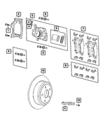 R8003774AB - Brakes: Disc Brake Caliper Assembly, Remanufactured, Left for Dodge: Nitro | Jeep: Liberty, Wrangler, Wrangler JK Image