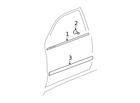 Exterior Trim - Front Door for 2006 Toyota Highlander #0