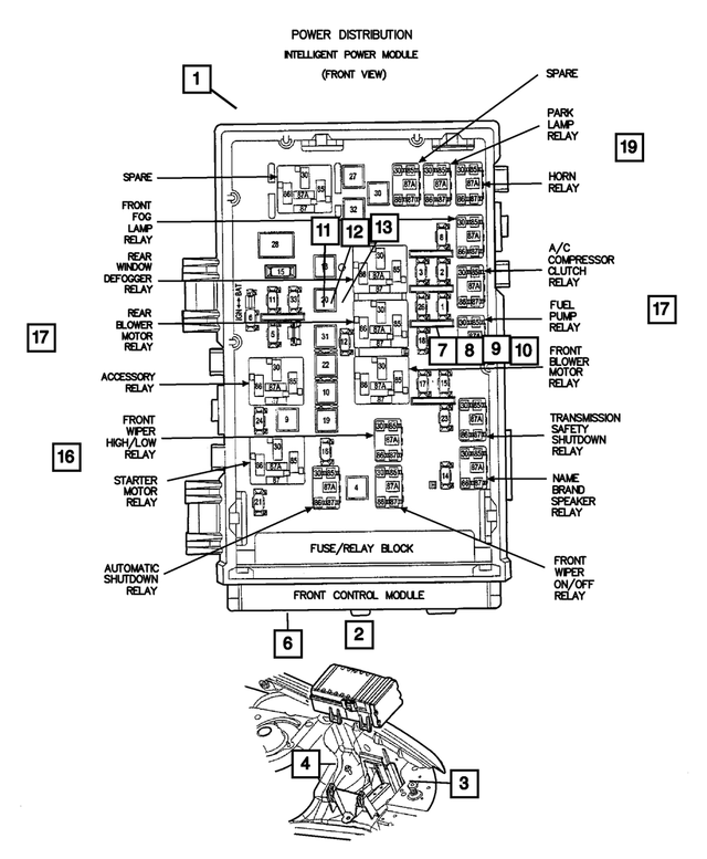4692124AA - Electrical: Power Distribution Center Cover for Mopar Image