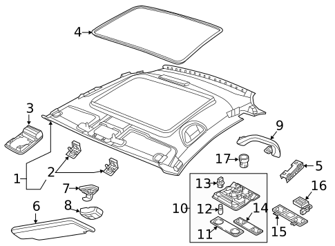Interior Trim - Roof for 2014 Volkswagen Beetle #1