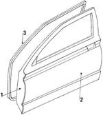 E7GZ6120125B - Body: Door Shell for Mercury: Tracer Image