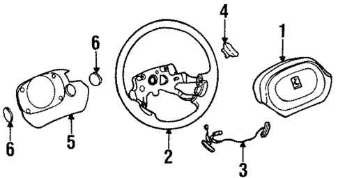 Steering Wheel & Trim for 1999 Saturn SL1 #0