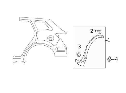 Exterior Trim - Quarter Panel for 2009 Mazda CX-9 #0