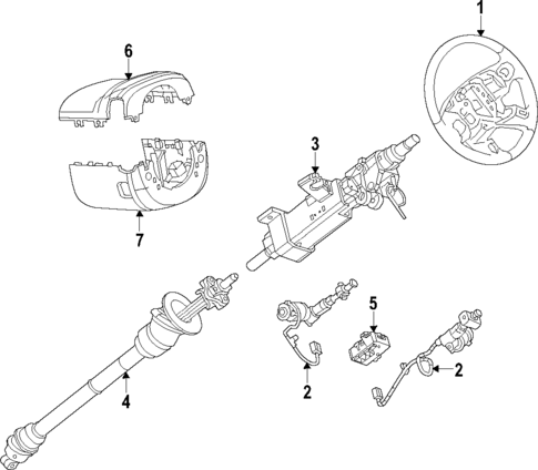 Steering Column for 2019 Chevrolet Corvette #0