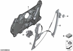 51338497031 - : Window Lifter Without Motor, Front Left for BMW Image
