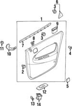 BC1D72821 - Body: Belt Weather-Strip for Mazda: Protege Image