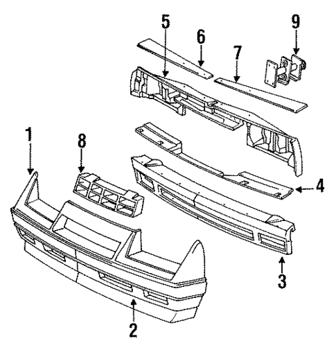 Front Bumper for 1986 Chrysler Laser #0