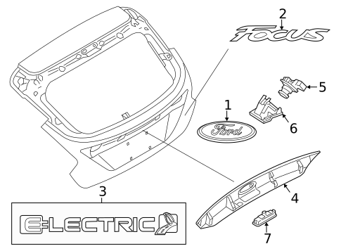 Exterior Trim - Lift Gate for 2017 Ford Focus #2