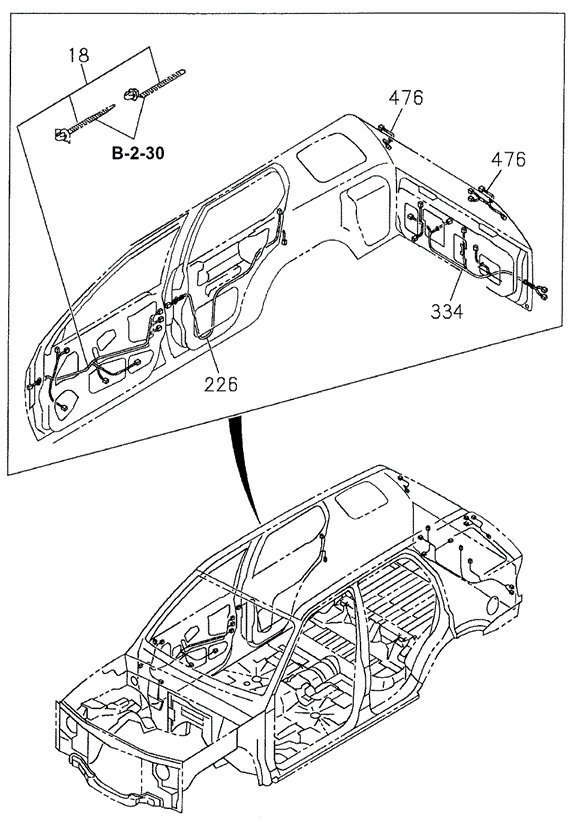 Wiring Harness (Side - Rear) for 2000 Honda Passport #0