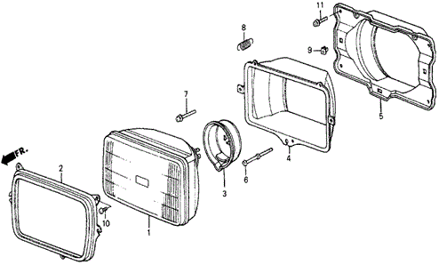 Headlight (1) for 1985 Honda Civic #0