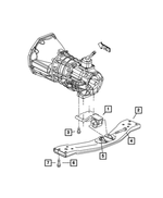 52058643AG - Engine Mounting: Transmission Crossmember for Mopar Image