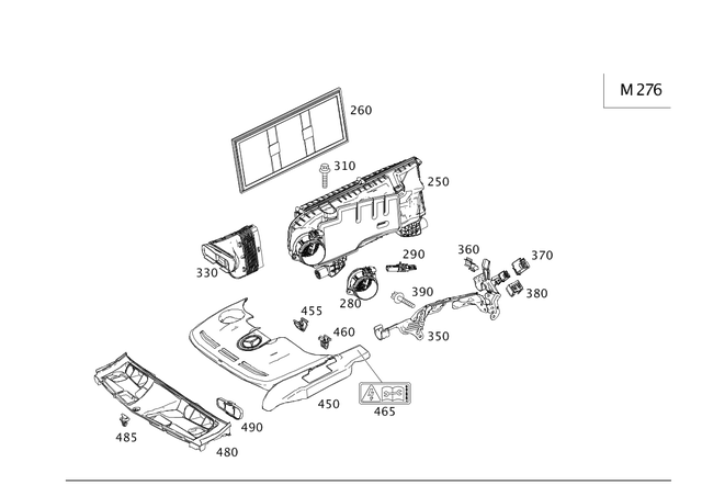 2760901601 - Chassis Sheet Metal Parts/Air Intake: Damping Air Filter for Mercedes-Benz: C300, C350, E350, E400, GLE350, GLK350, ML350, S350, SLK350 Image image