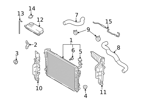 Radiator & Components for 2009 Kia Sportage #0