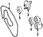 1192000270 - Cooling System: Accessory Drive Belt Tensioner Assembly for Mercedes-Benz Image