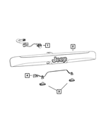 5RL56KTAAA - Doors, Door Mirrors and Related Parts: Light Support Bar for Jeep: Compass, Patriot Image