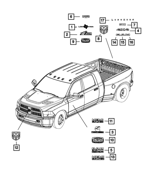 Nameplates for 2018 Ram 3500 #0