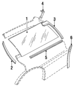 65250AA100NA - Body: Glass for Subaru: Legacy Image