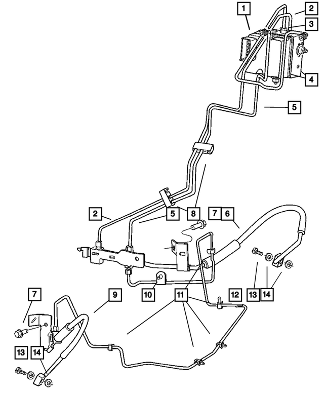 52010182AE - : Brake Hose, Right for Mopar Image