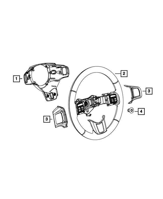 5NA42DX9AB - Steering: Steering Wheel Back Cover for Mopar Image image