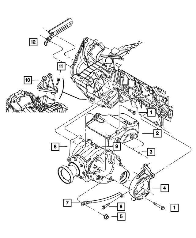 6102026 - : Hex Head Bolt And Washer, Upper Rear for Mopar Image