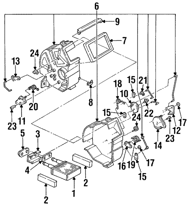 F1CZ18B300A - HVAC: Cover for Ford: Escort | Mercury: Tracer Image