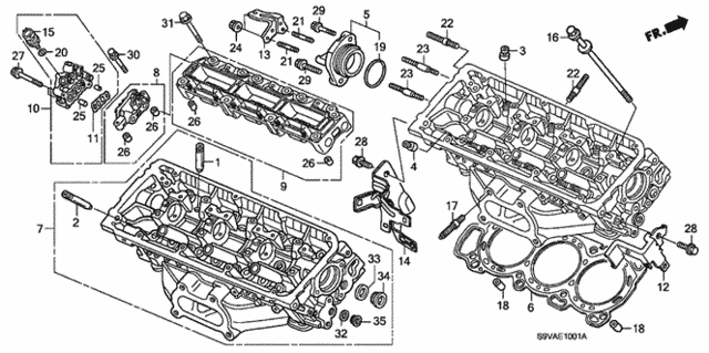 Rear Cylinder Head (2WD) for 2008 Honda Pilot #0